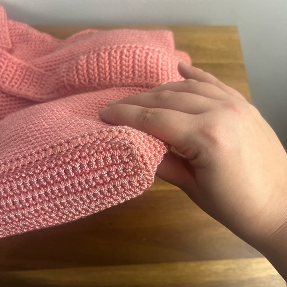 The Sak y2k Pink crochet bag shoulder bag fisherman boho beach knit - Picture 7 of 15